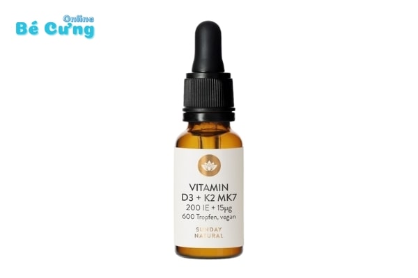 d3k2 sunday natural Top 10 vitamin d3 cho trẻ sơ sinh