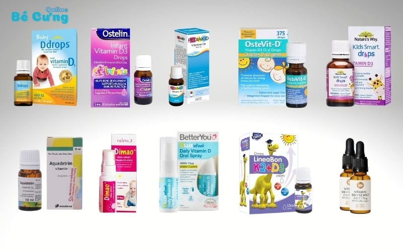 Top 10 vitamin d3 cho trẻ sơ sinh