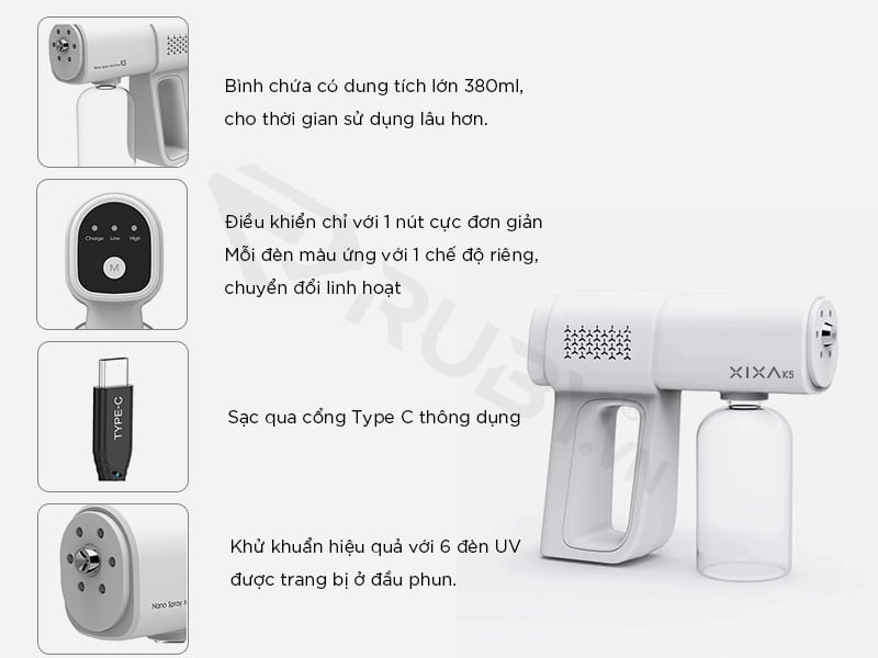 sung-phun-khu-khuan-cam-tay-nano-k5-chinh-hang-gia-re | Be Cung Online
